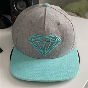 Diamond Brilliant Youth Grey & Mint Snapback Hat